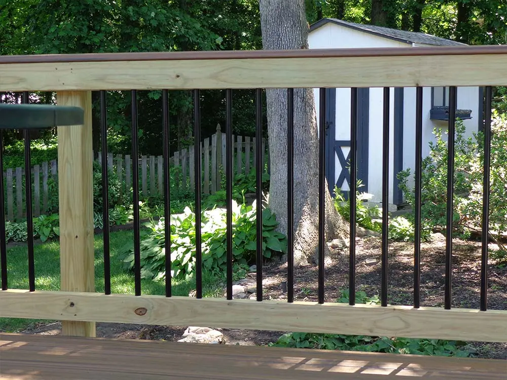 Hybrid Deck with Custom Railing
