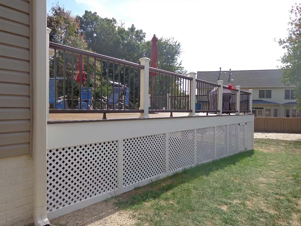 Composite & PVC Deck with lattice work.