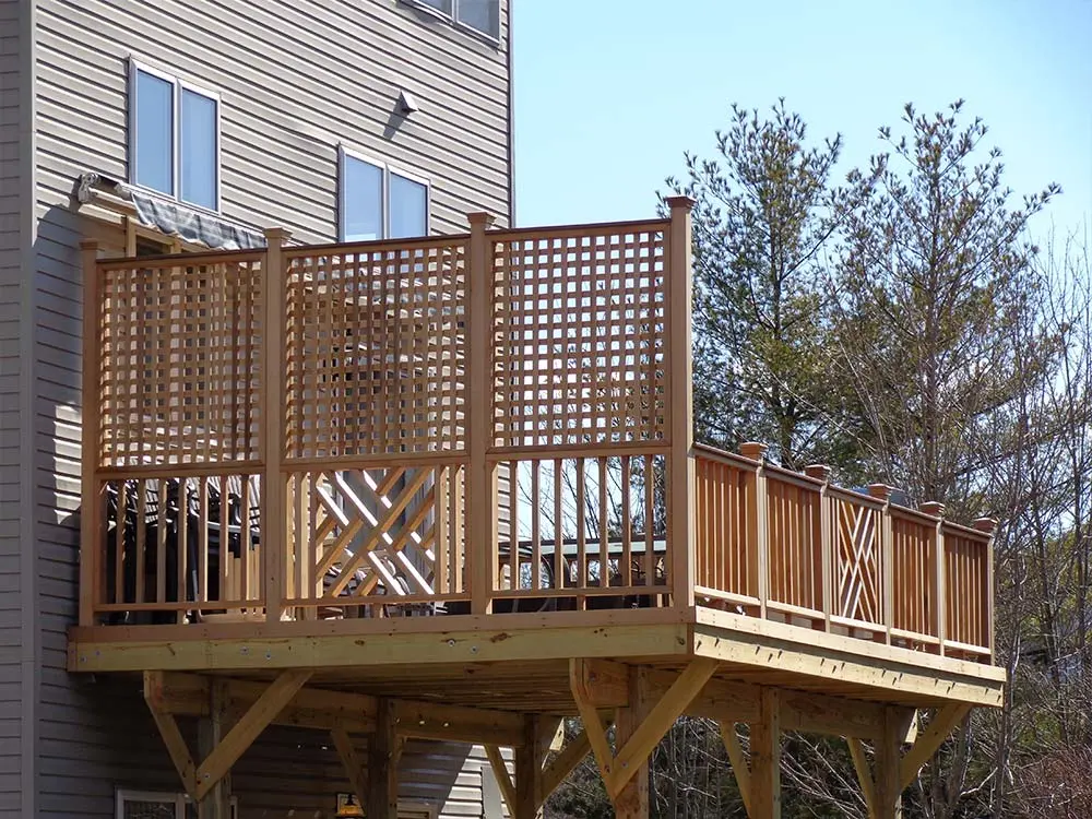 Upstairs Custom Wood Deck
