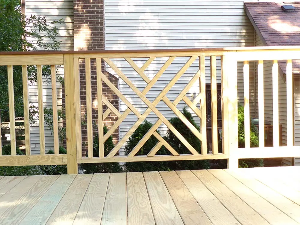 Custom Wood Deck Railing