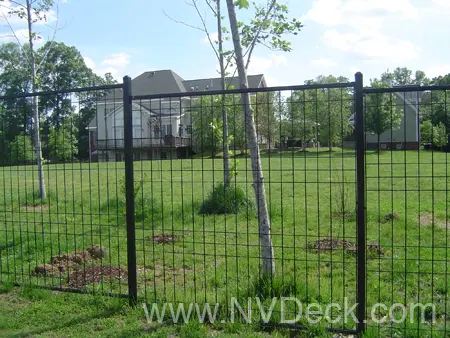 Aluminum Fence along backyard property line