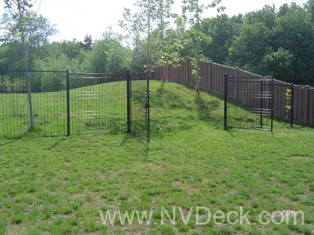 Aluminum Fence with a double swing gate