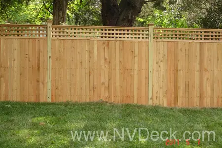 Cedar Fence with Lattice design along the top