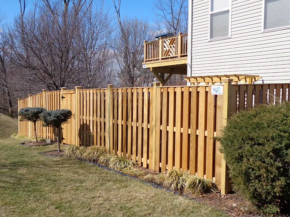 Cedar Fence enclosing backyard