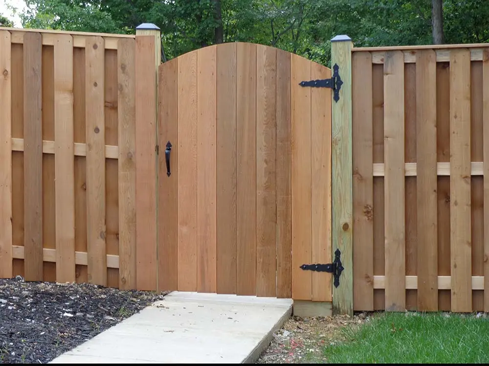 Cedar Gate with Rounded Top