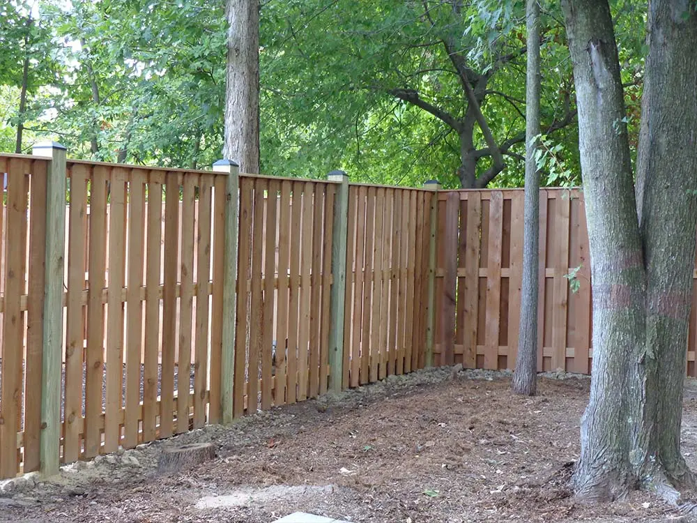 Cedar Fence Turning a Corner