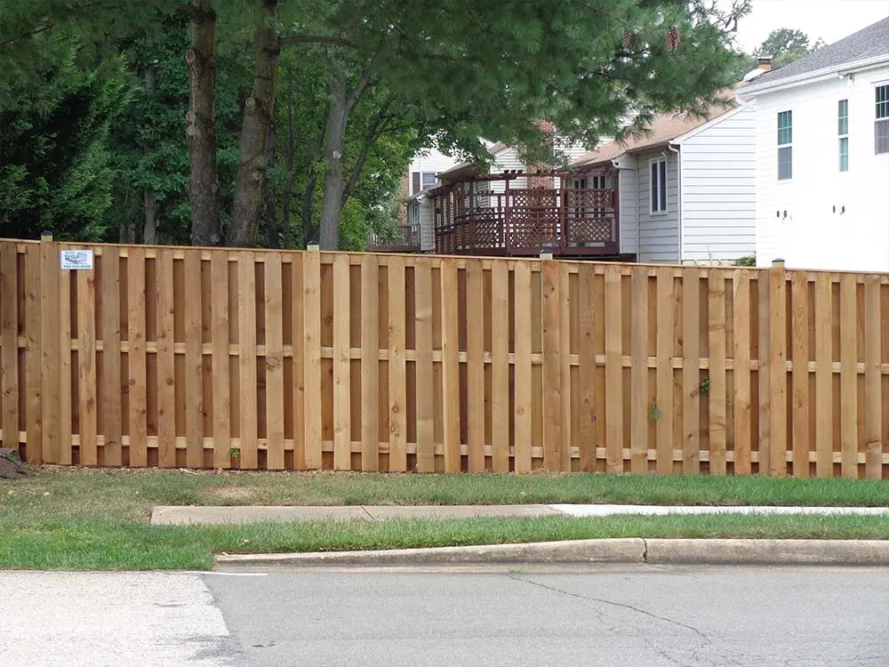 Cedar Fence seen from the street