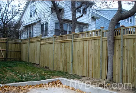 Custom Pine Fence Installation
