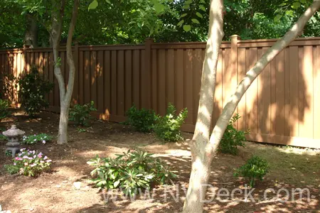 Trex Fencing Around Garden